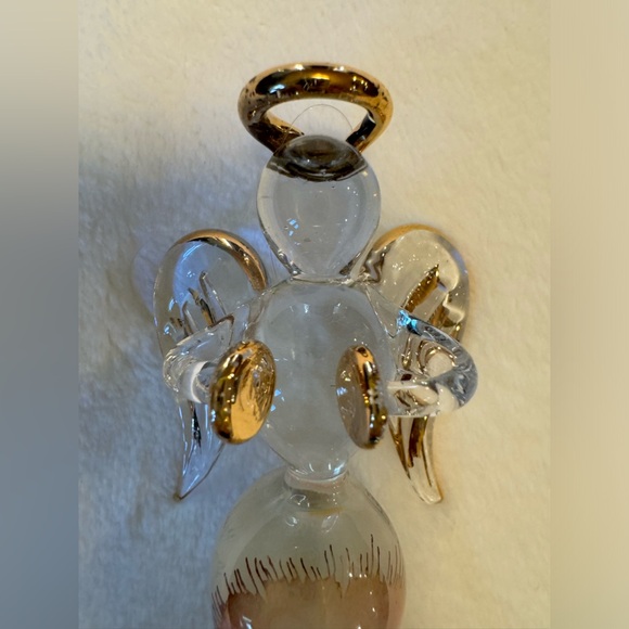 Vintage Rare 8” Glass Icicle Angel Christmas Ornament With Angel Top - Picture 3 of 10